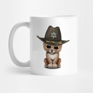 Cute Baby Lion Cub Sheriff Mug